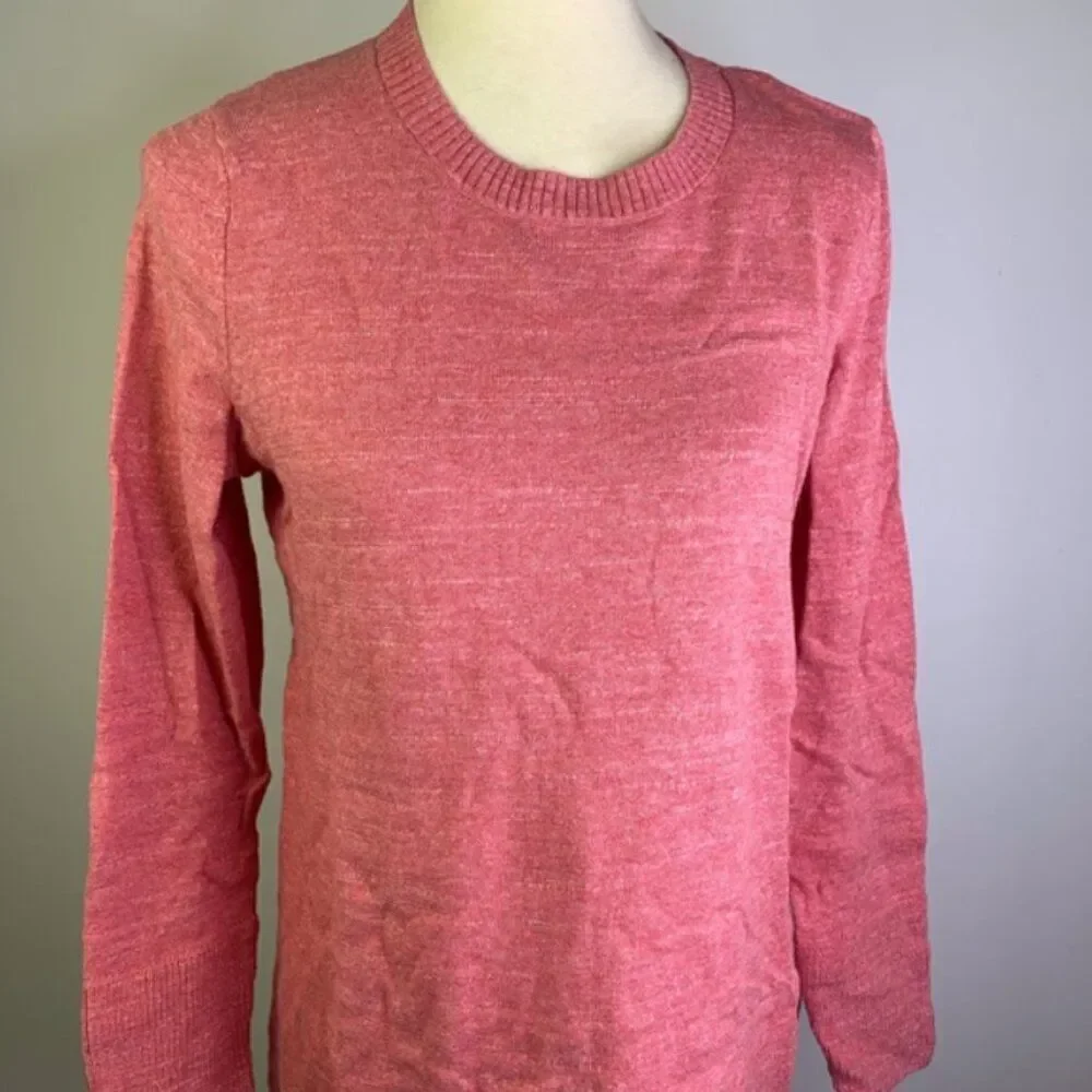 New Logo by Lori Goldstein Cotton Slub Knit Sweater w/ Angled Rib Hem | Size S